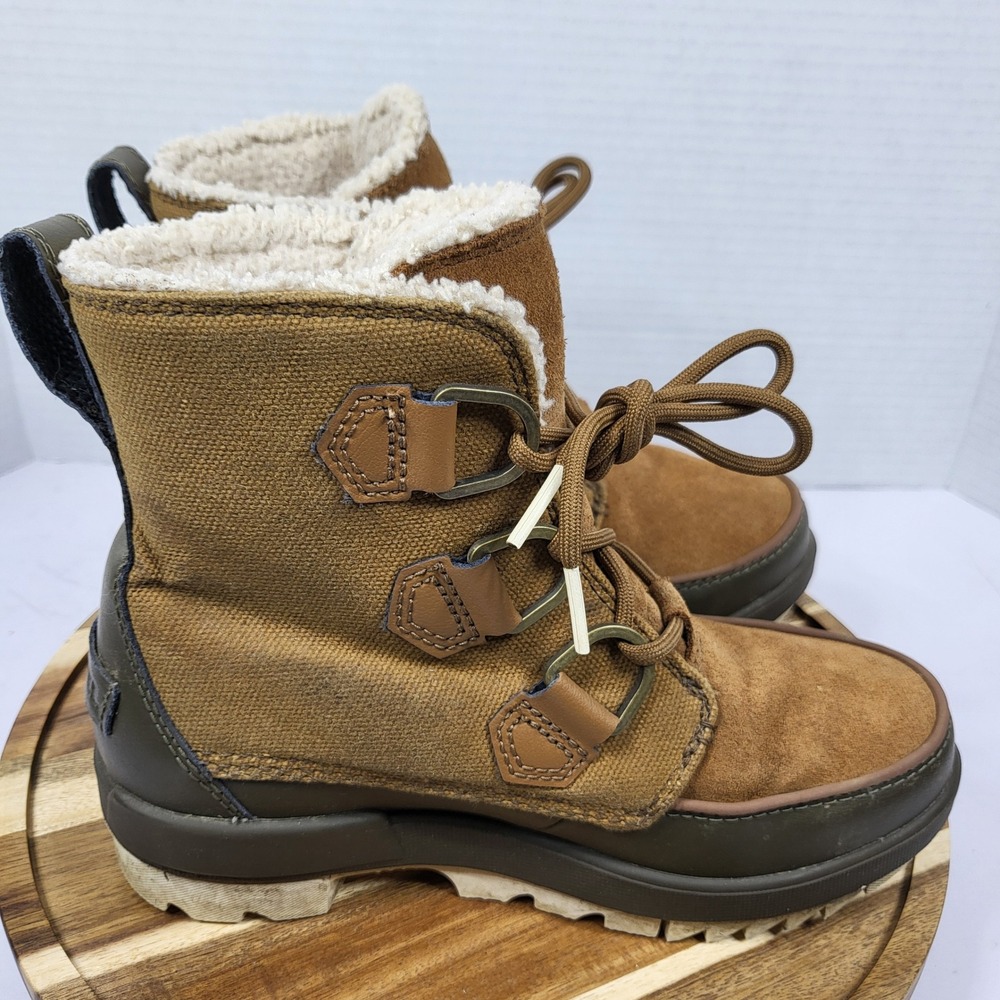 Sorel Lennox Street Waterproof Boots Womens 5 Omega Taupe Olive NL4469-242 - Picture 9 of 11